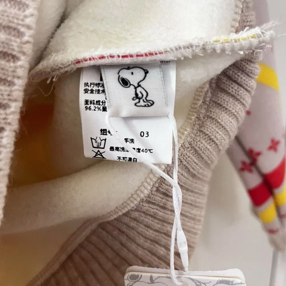 Peanuts Snoopy Fair Isle Sweater Sweatshirt Kids Size 140 US 9-11 NWT